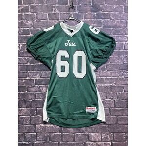 New York Jets #60 S. Corley VTG Jersey Men Medium Green Riddell NFL Football Top